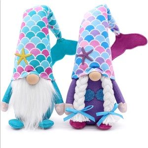 🧜🏼‍♀️ DONATED Brand-new set of 2 mermaid🧜🏼‍♀️ gnomes!
